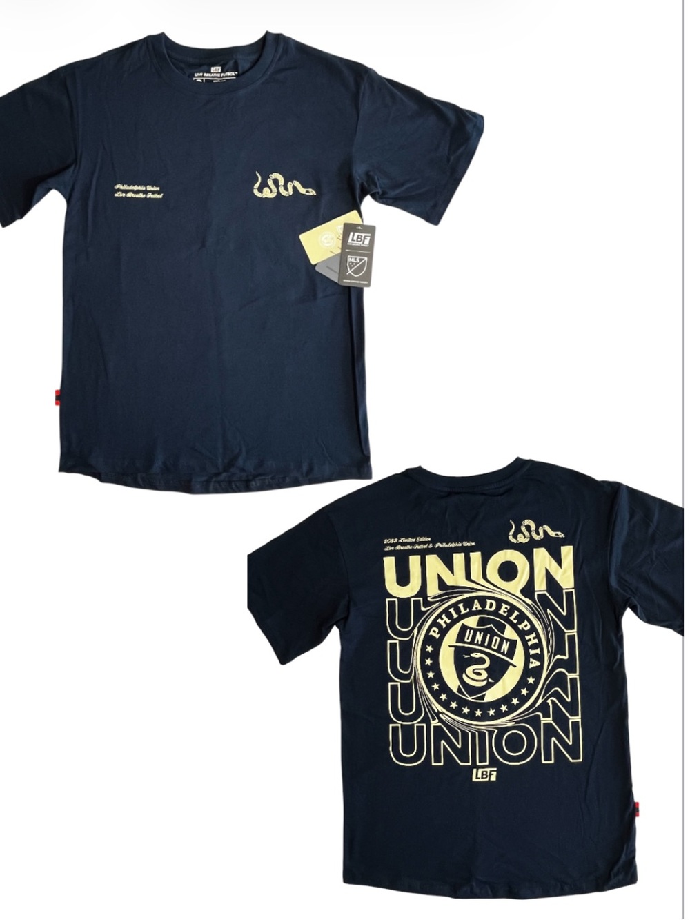 Philadelphia Union Crest T Men’s Small Navy Blue